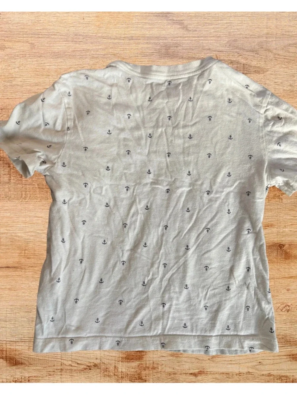 Old Navy Boys Anchor Print T-Shirt White Size Small 6-7